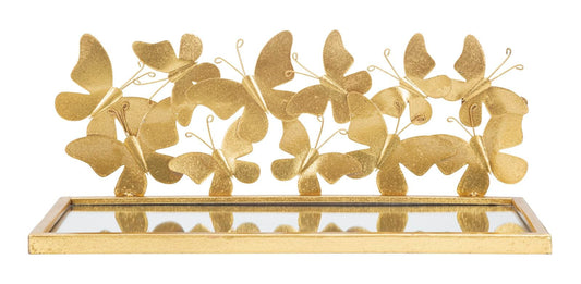 Mauro Ferretti WALL BEDSIDE/SHELF BUTTERFLIES SET 2 PCS CM 43X19,2X16,5