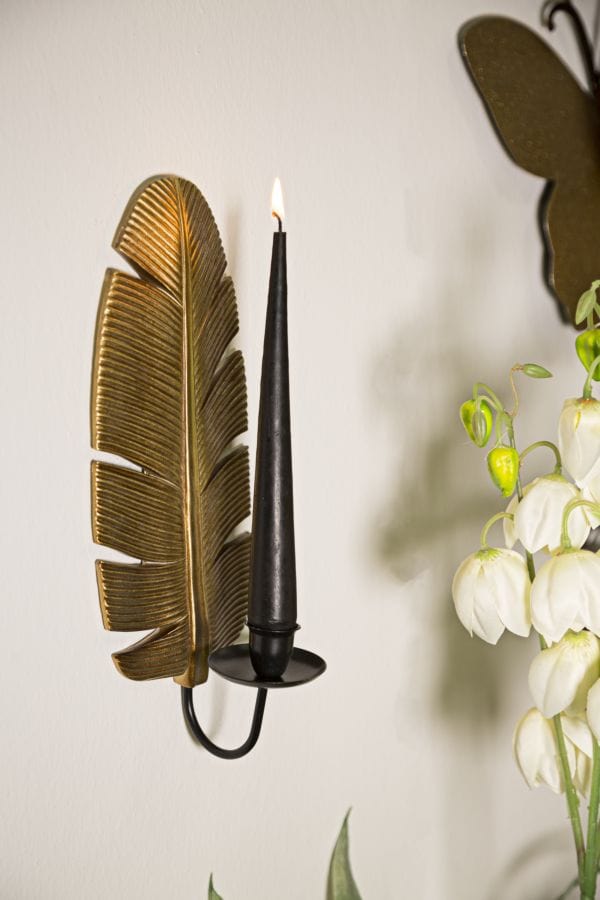 Mauro Ferretti WALL CANDLE HOLDER LEAF CM 12,8X8,9X31,2