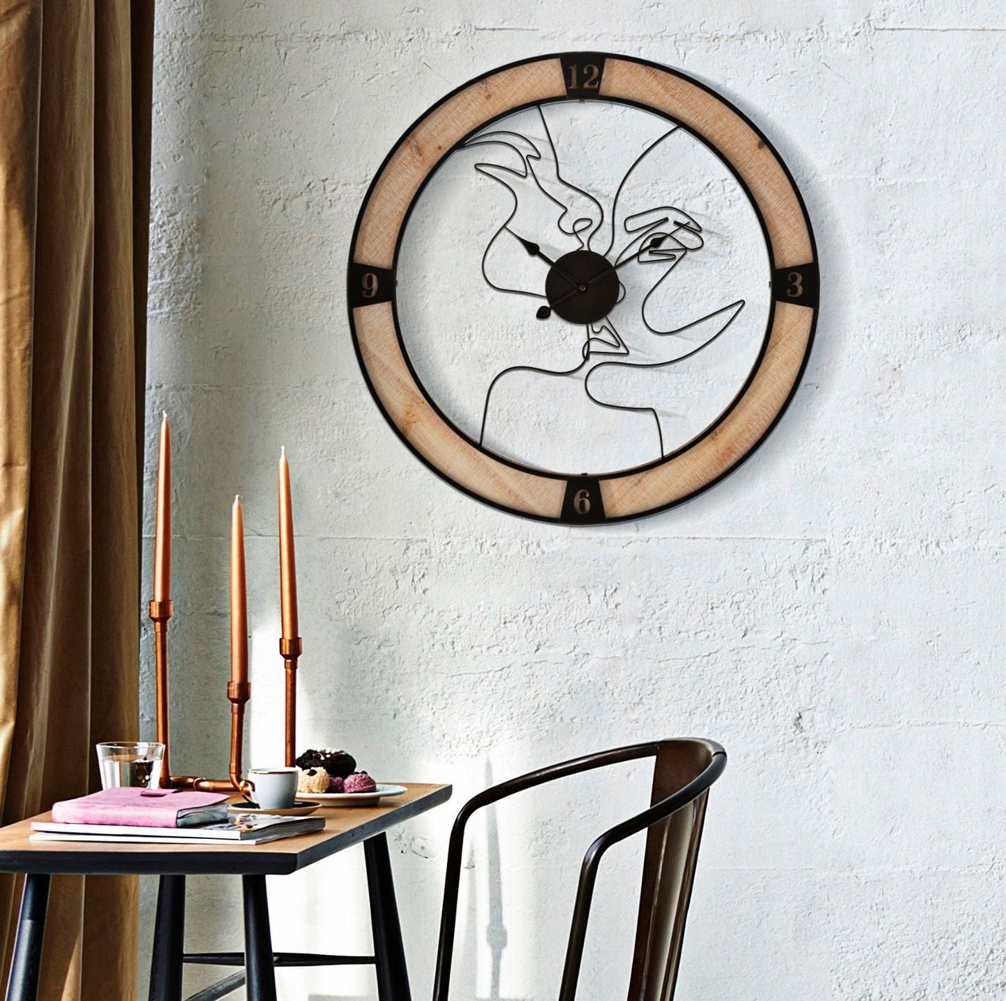 Mauro Ferretti WALL CLOCK COUPLE CM Ø 60X3