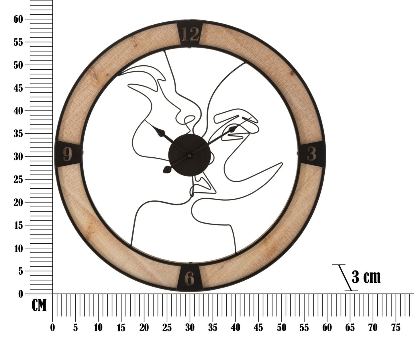 Mauro Ferretti WALL CLOCK COUPLE CM Ø 60X3