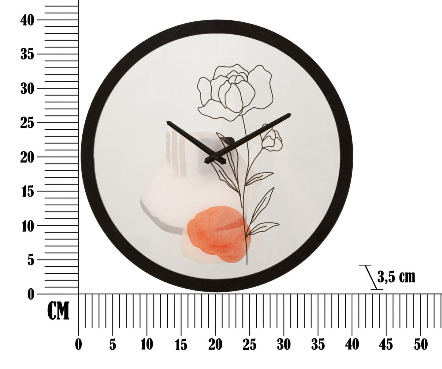 Mauro Ferretti WALL CLOCK FLOWER -A- CM Ø 40X3,5