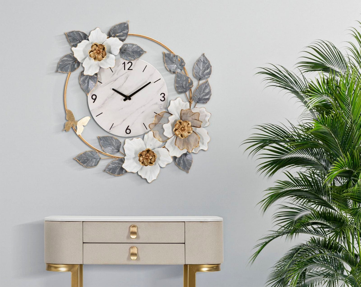 Mauro Ferretti WALL CLOCK FLOWERS CM 64X8X64