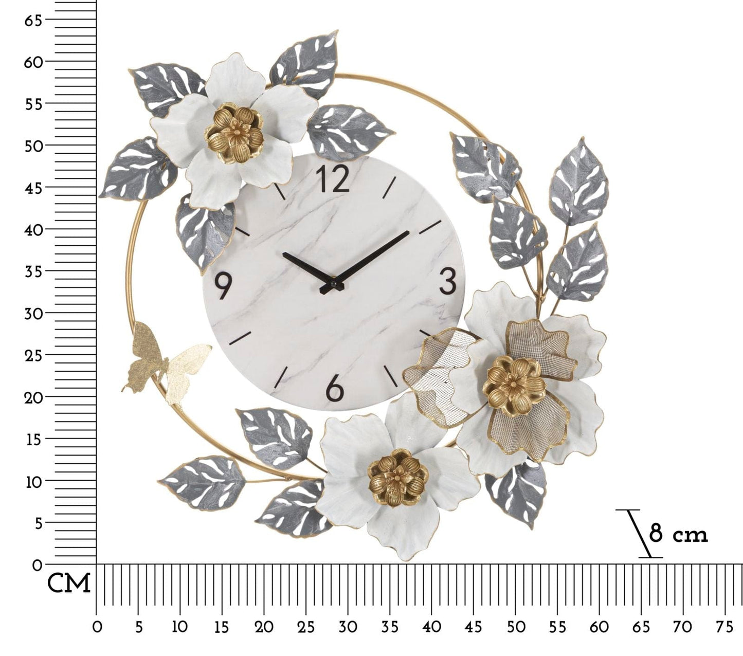 Mauro Ferretti WALL CLOCK FLOWERS CM 64X8X64