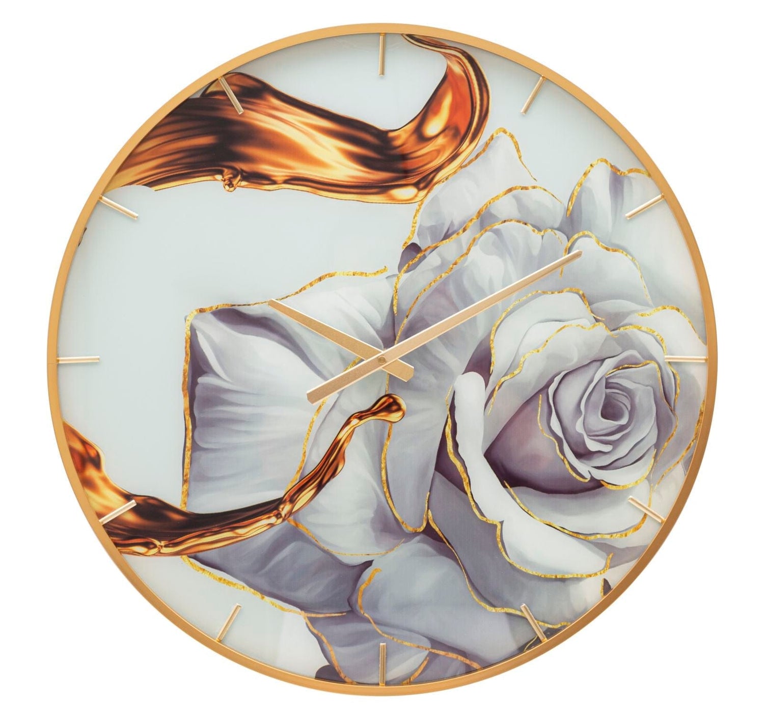 Mauro Ferretti WALL CLOCK GLASS ROSE CM Ø 60X5