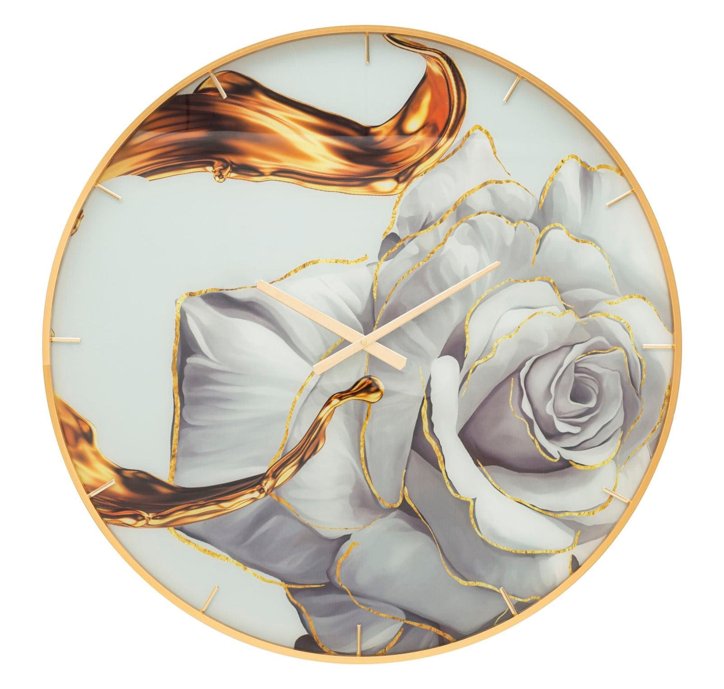 Mauro Ferretti WALL CLOCK GLASS ROSE CM Ø 80X5