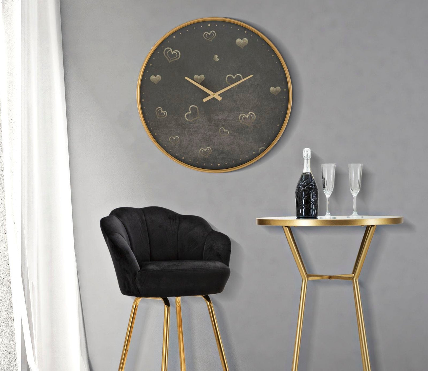 Mauro Ferretti WALL CLOCK HEARTS CM Ø 60X6