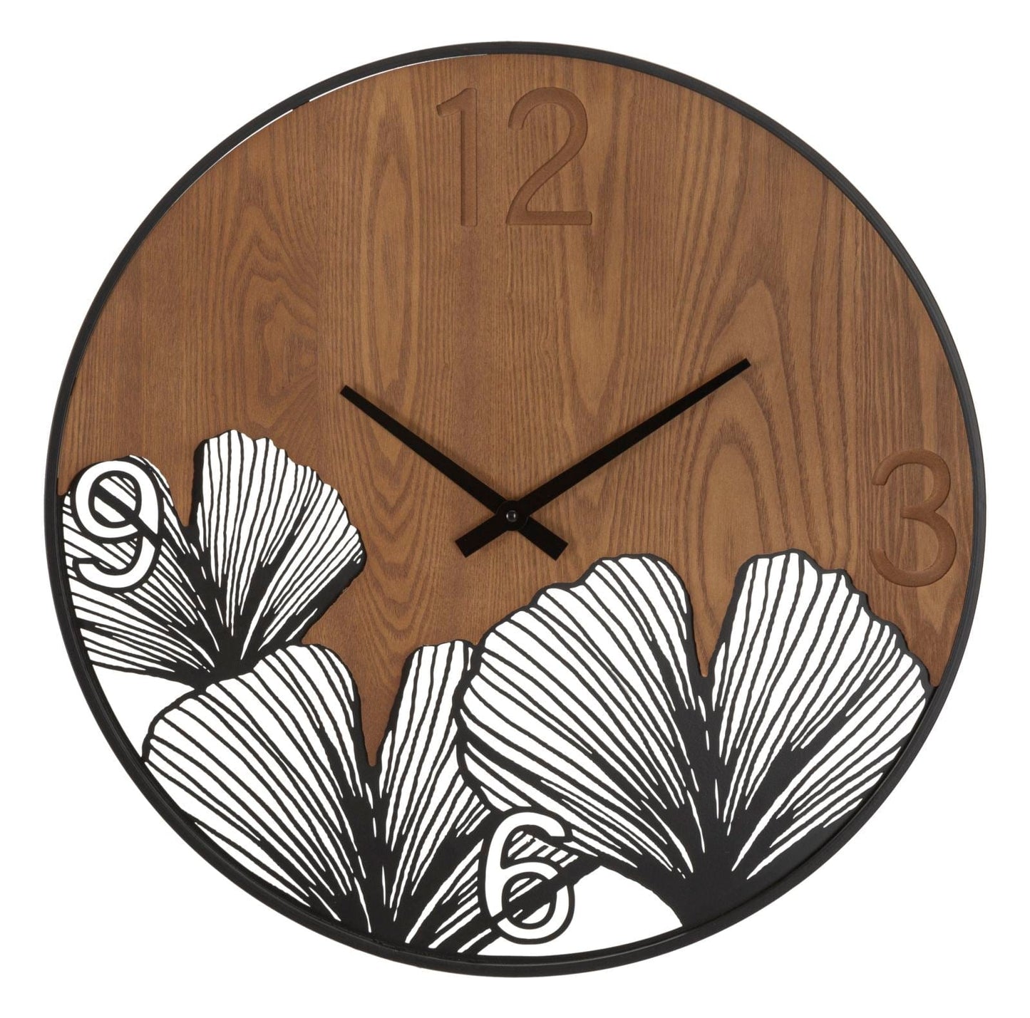 Mauro Ferretti WALL CLOCK SUPER WOOD/LEAF CM Ø 60X2