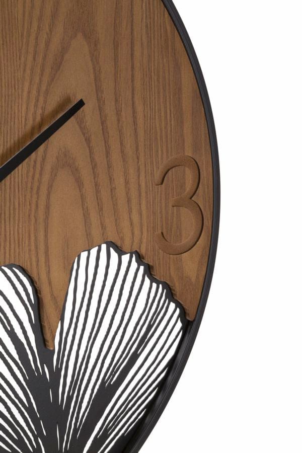 Mauro Ferretti WALL CLOCK SUPER WOOD/LEAF CM Ø 60X2