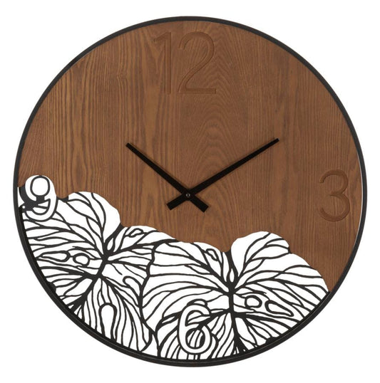 Mauro Ferretti WALL CLOCK WOOD/LEAF CM Ø 60X2