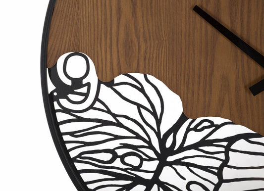 Mauro Ferretti WALL CLOCK WOOD/LEAF CM Ø 60X2