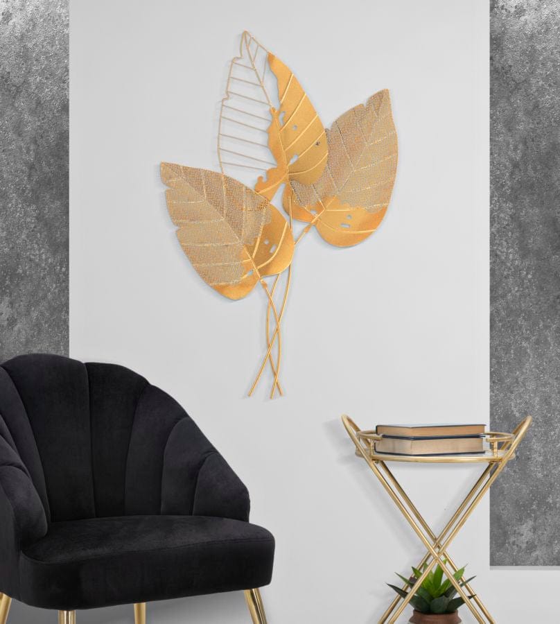 Mauro Ferretti WALL DECORATION AUTUMN LEAF GOLD CM 53X4X84,5