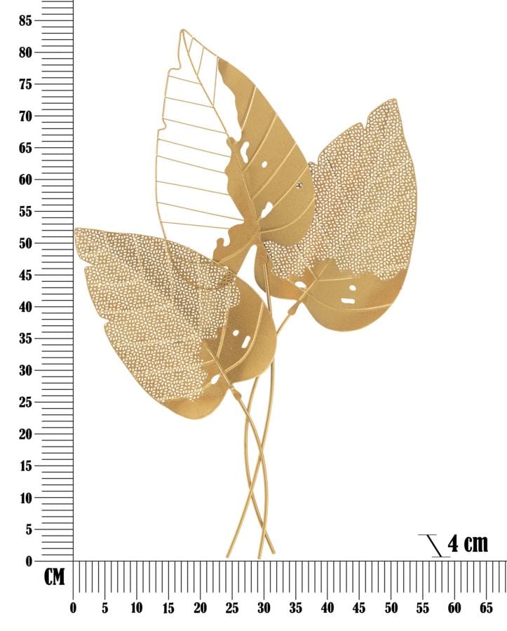 Mauro Ferretti WALL DECORATION AUTUMN LEAF GOLD CM 53X4X84,5