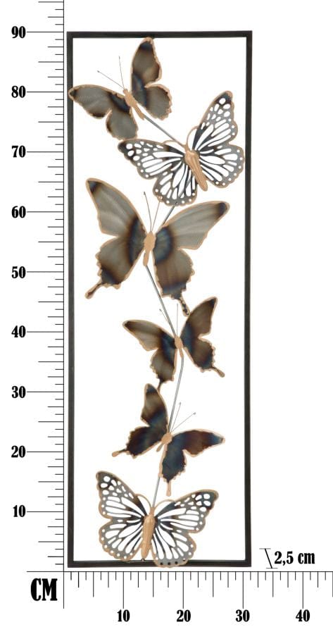 Mauro Ferretti WALL DECORATION BUTTERFLIES CM 31X2,5X90