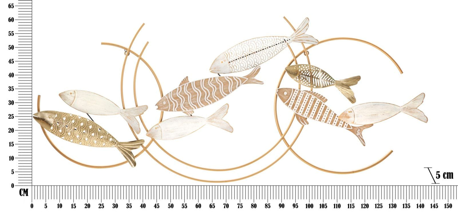 Mauro Ferretti WALL DECORATION FISHY MOVE CM 142,9X5X61,6