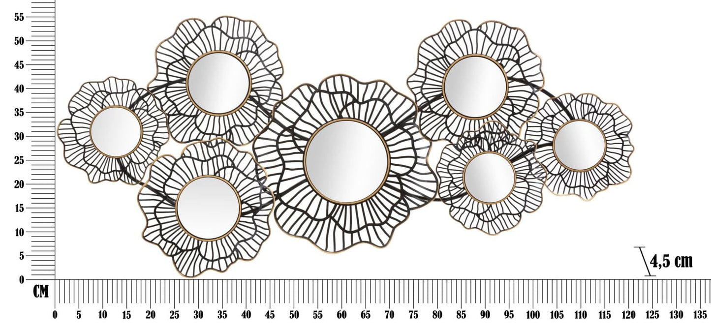 Mauro Ferretti WALL DECORATION OSAKA WITH MIRROS CM 121x5x56