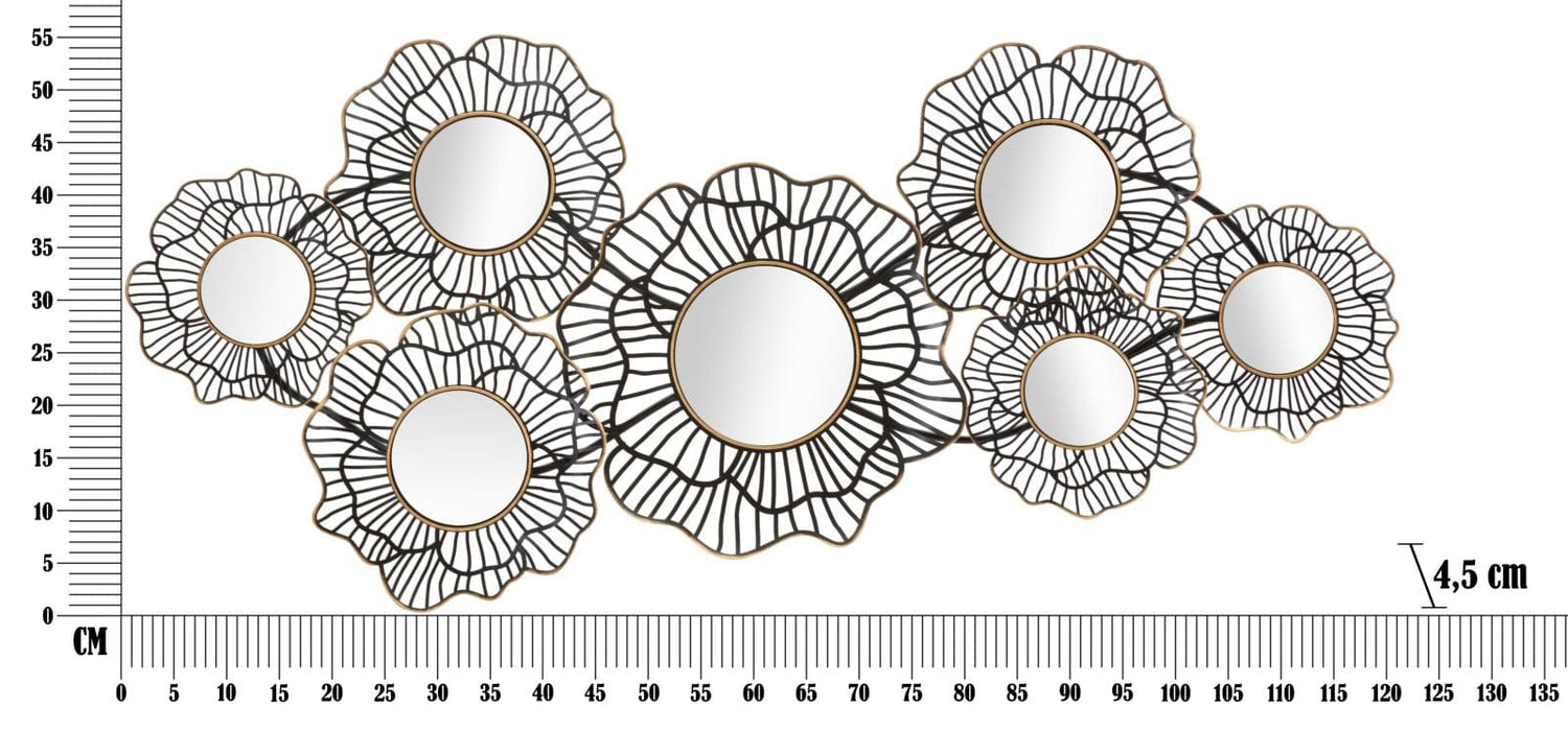 Mauro Ferretti WALL DECORATION OSAKA WITH MIRROS CM 121x5x56