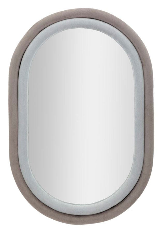 Mauro Ferretti WALL MIRROR ANTONY GREY VELVET CM 60X4X90