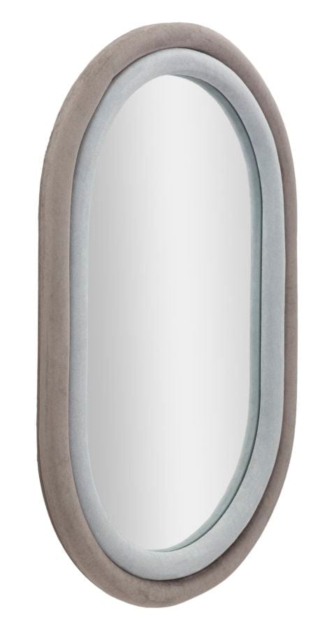 Mauro Ferretti WALL MIRROR ANTONY GREY VELVET CM 60X4X90