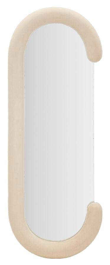 Mauro Ferretti WALL MIRROR CHANTAL CREAM VELVET CM 60X7X160