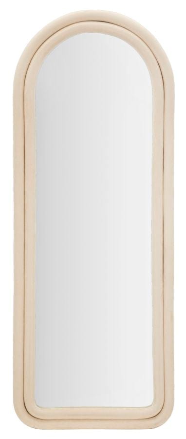 Mauro Ferretti WALL MIRROR CLOE CREAM VELVET CM 60X4X160