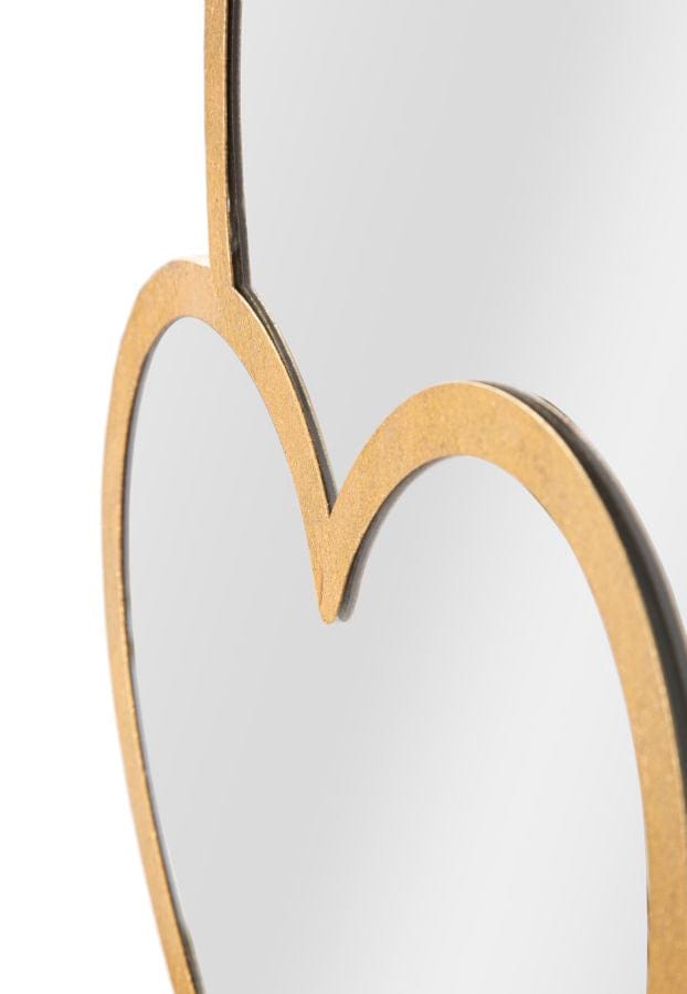 Mauro Ferretti WALL MIRROR GLAM DOUBLE HEART CM 65X2X50