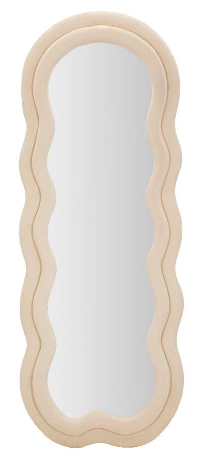 Mauro Ferretti WALL MIRROR MIKI CREAM VELVET CM 60X4X160