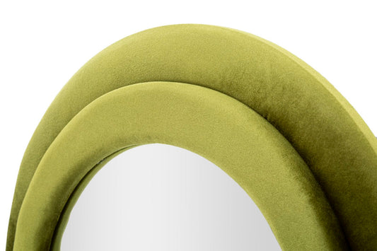 Mauro Ferretti WALL MIRROR MIKI GREEN VELVET CM 60X4X160