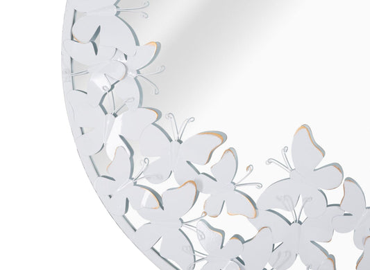 Mauro Ferretti WALL MIRROR WHITE BUTTERFLY CM 62,5X2,3