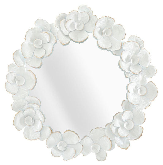 Mauro Ferretti WALL MIRROR WHITE FLOWER CM 82X2,6X85,5