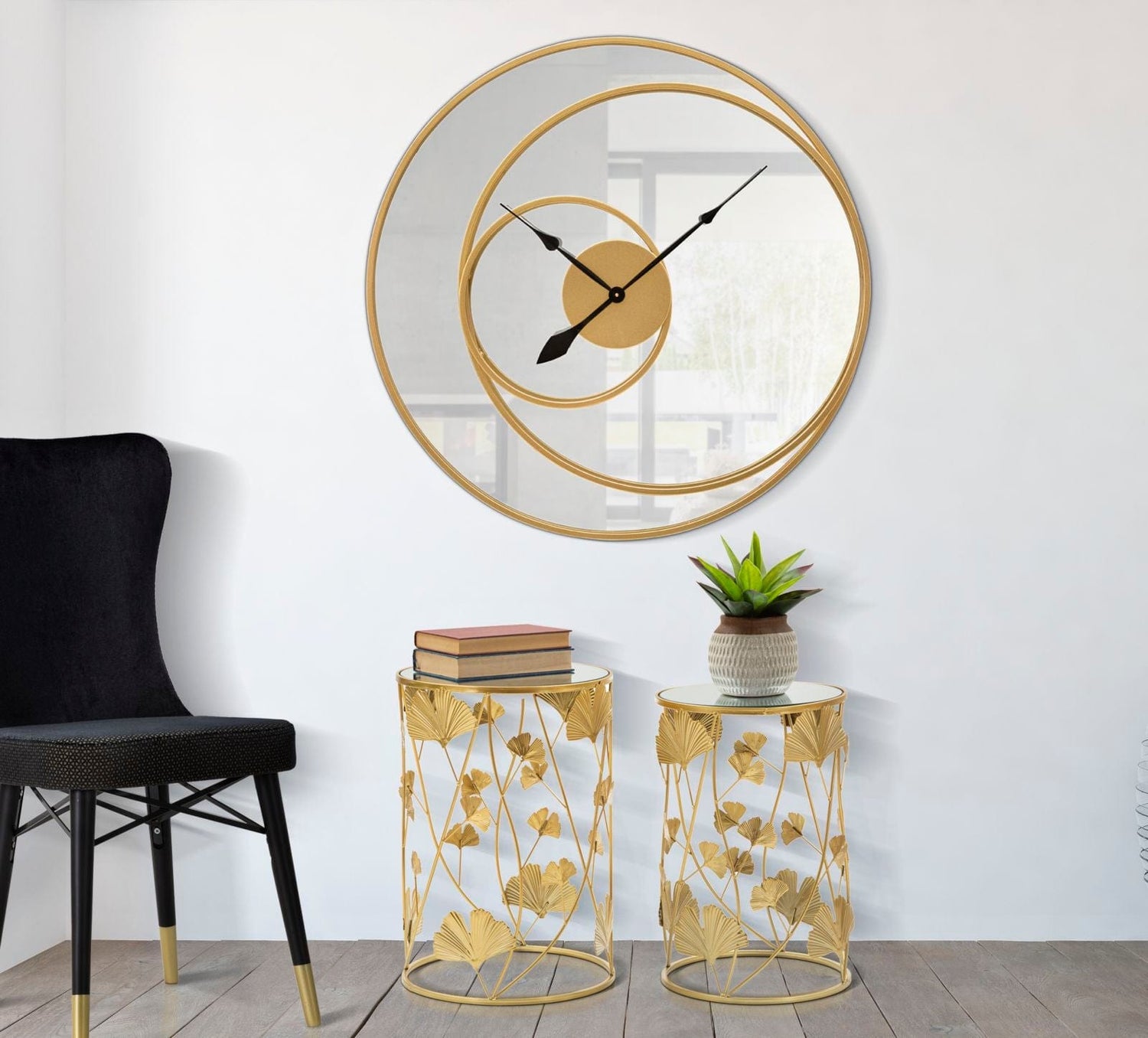 Mauro Ferretti WALL MIRROR WITH CLOCK CM Ø 90X5,5