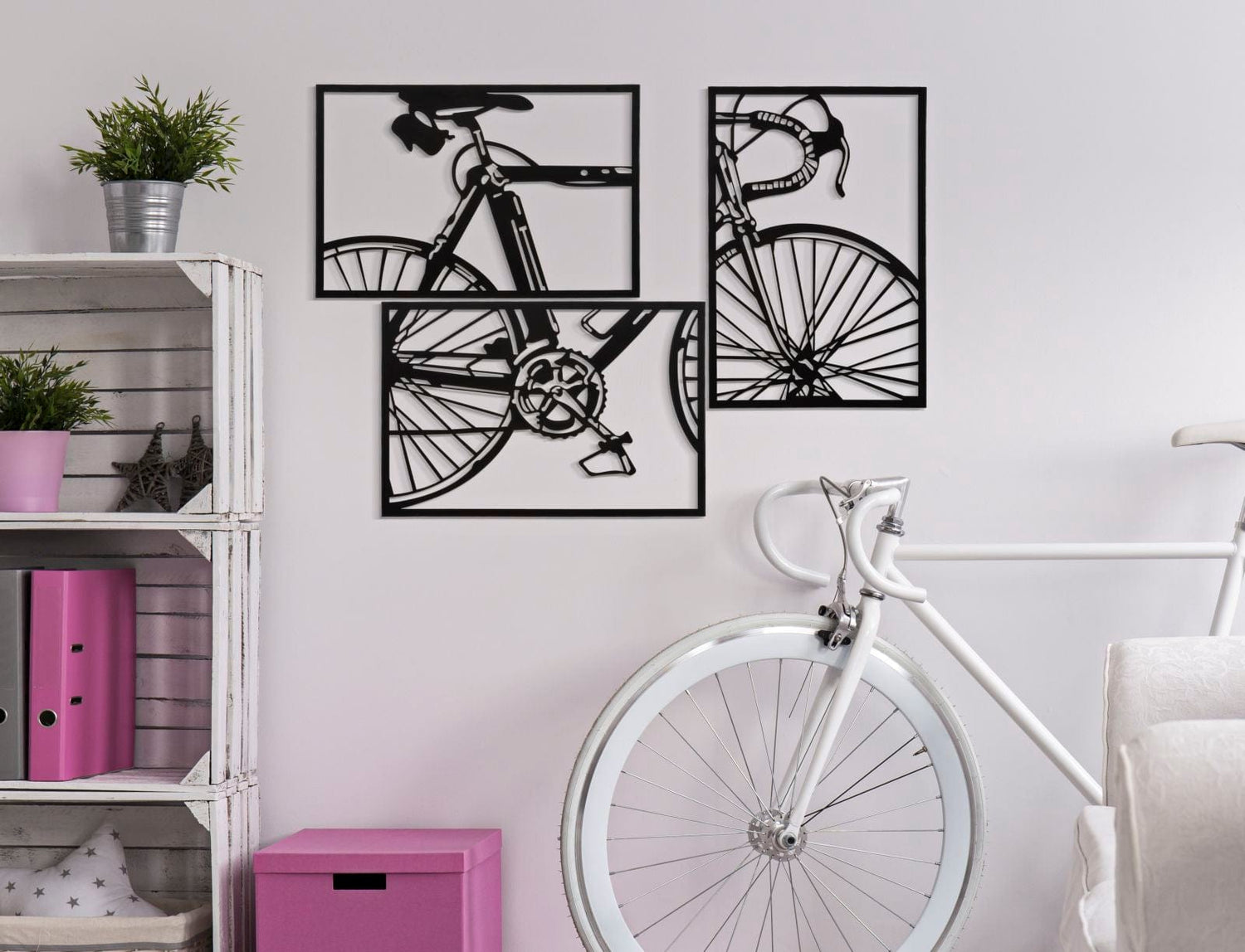 Mauro Ferretti WALL PANEL BIKE SET 3 PCS CM 40X1,3X60 (SINGLE PC SIZE)