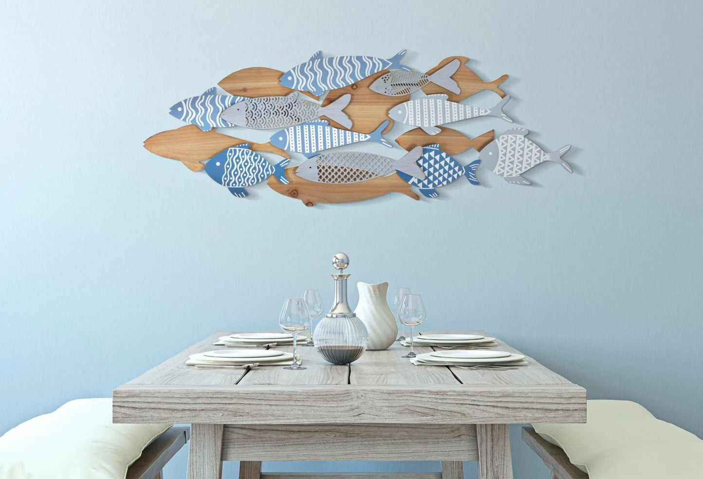 Mauro Ferretti WALL PANEL FISH SEA CM 91X3X33,5