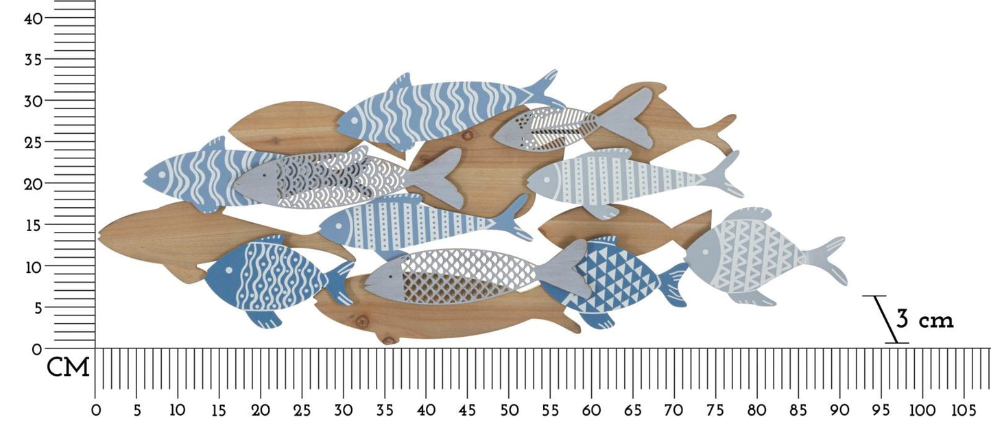 Mauro Ferretti WALL PANEL FISH SEA CM 91X3X33,5