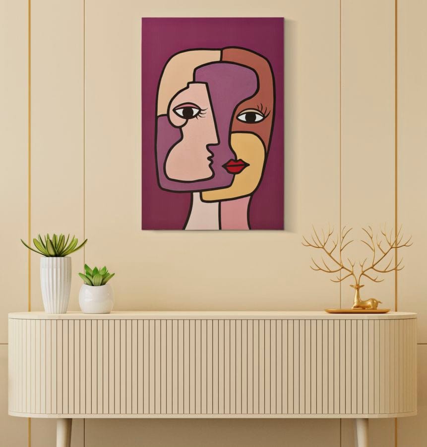 Mauro Ferretti WALL PRINTING/PAINTING FACE NEW -A- CM 60X3X90