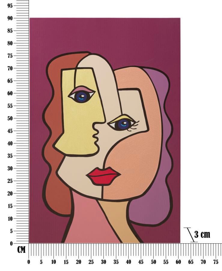 Mauro Ferretti WALL PRINTING/PAINTING FACE NEW -B- CM 60X3X90