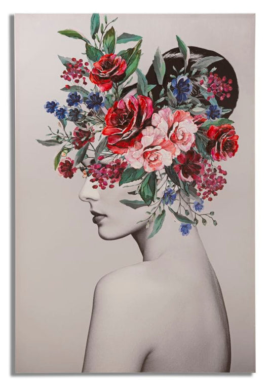 Mauro Ferretti WALL PRINTING/PAINTING LADY FLOWER -A- CM 80X2,8X120