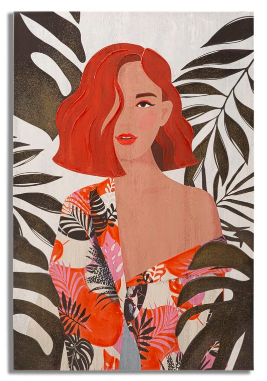 Mauro Ferretti WALL PRINTING/PAINTING LADY JUNGLE -A- CM 80X2,8X120