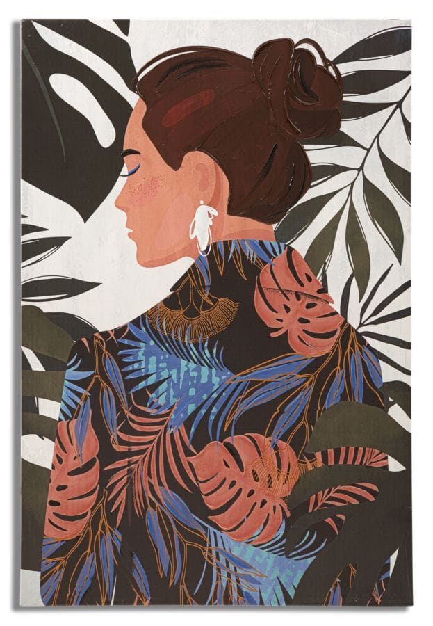 Mauro Ferretti WALL PRINTING/PAINTING LADY JUNGLE -B- CM 80X2,8X120