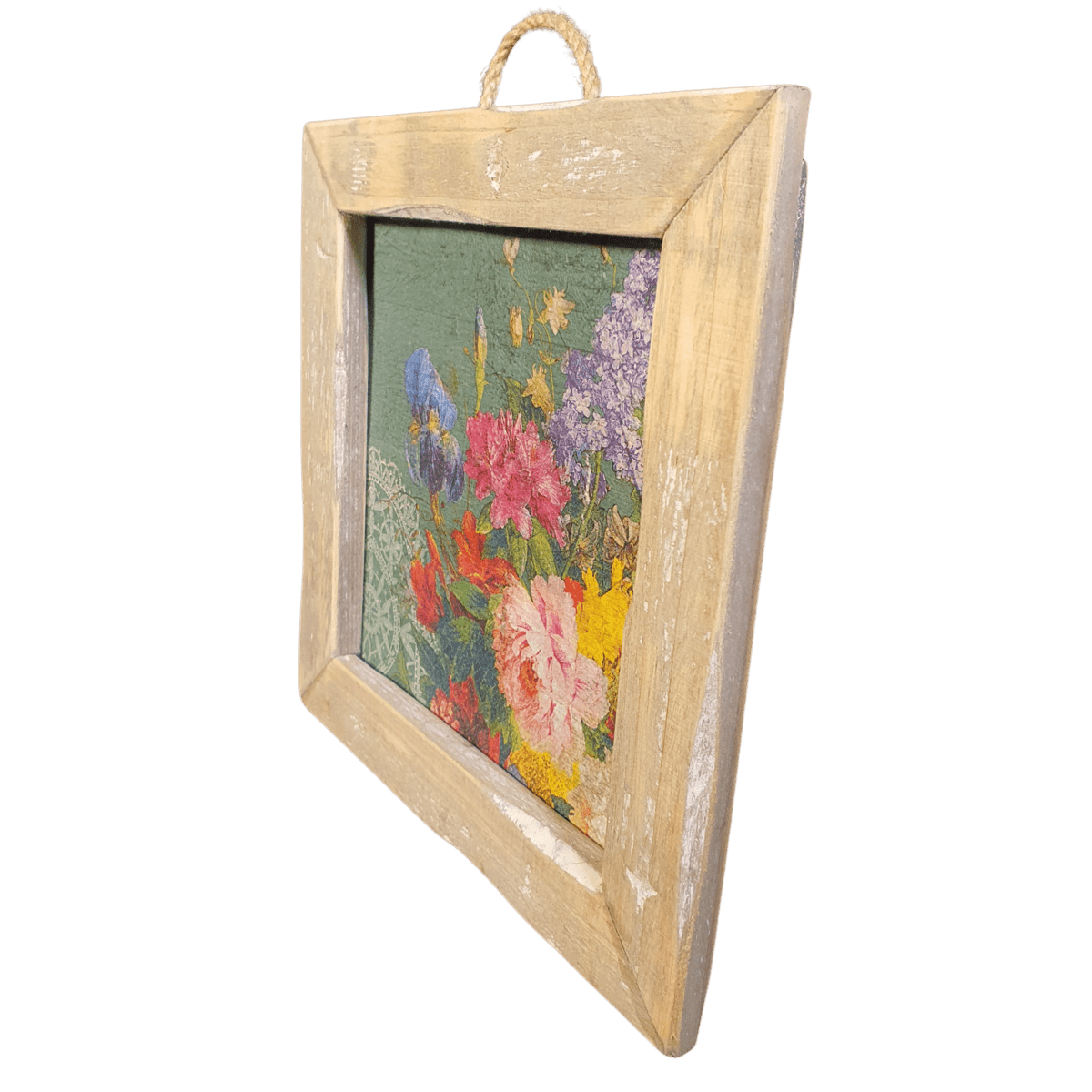 Dutch Mood wooden tile old dutch class summ bouquet