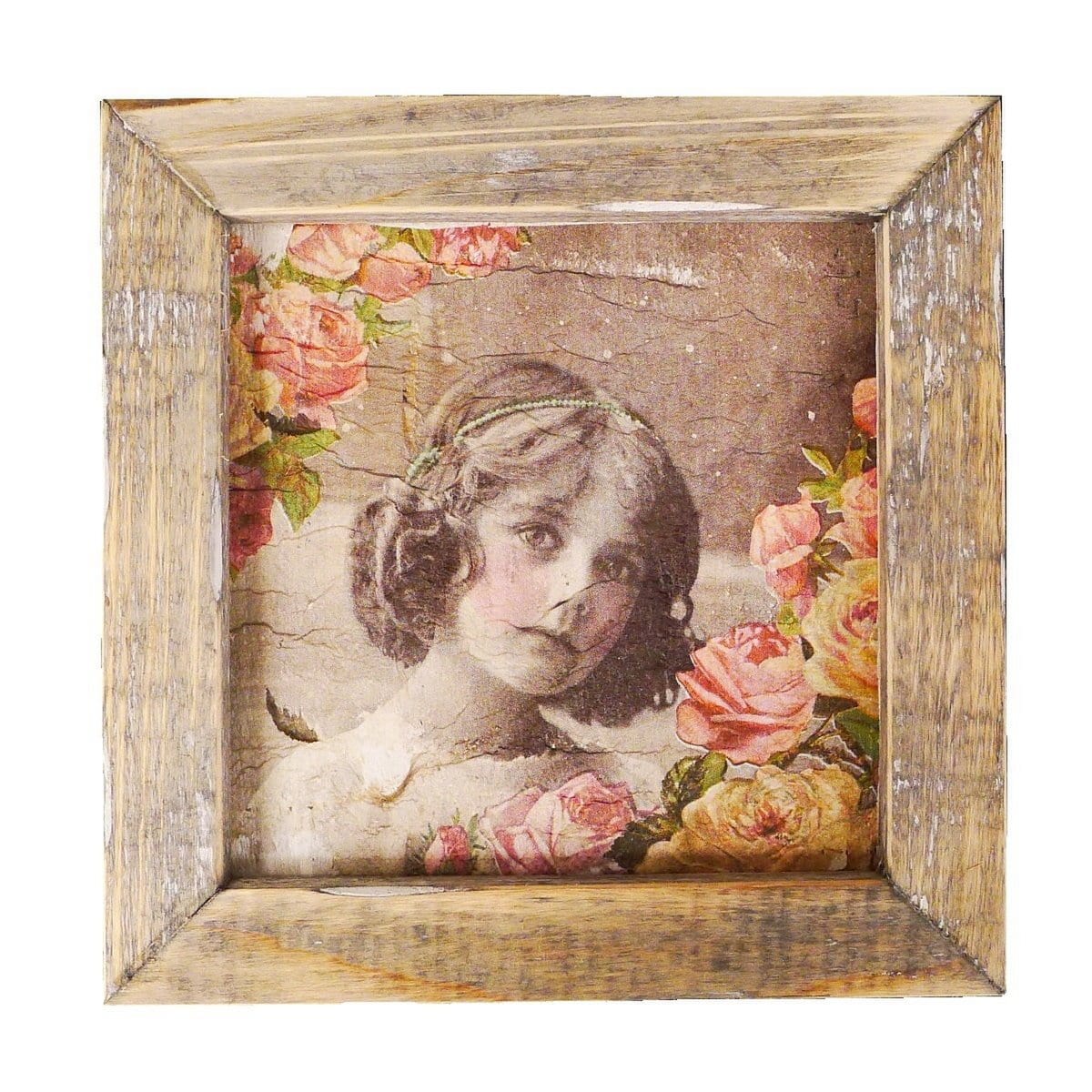 Dutch Mood wooden tile old dutch golden angels