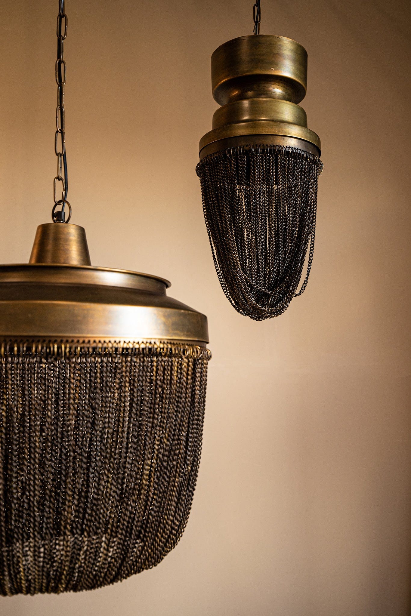 PTMD Zelivo Gold ijzeren hanglamp deco kettingen rond L