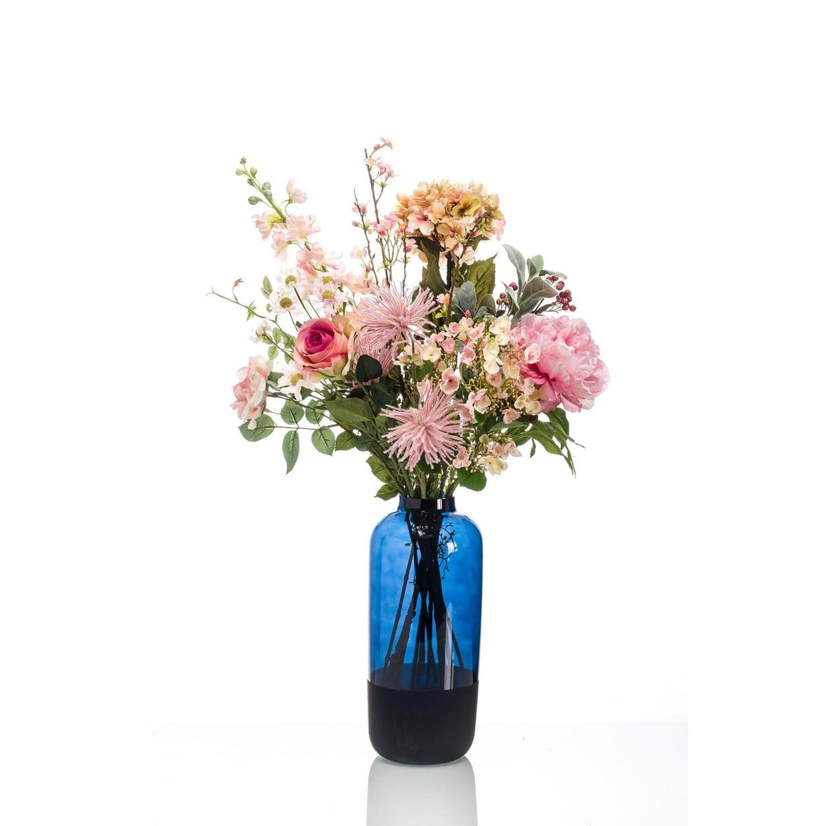 Trendhero B.V. Zijden Bloemenboeket XL Pretty Pink - 89 cm hoog - Kunstbloemen